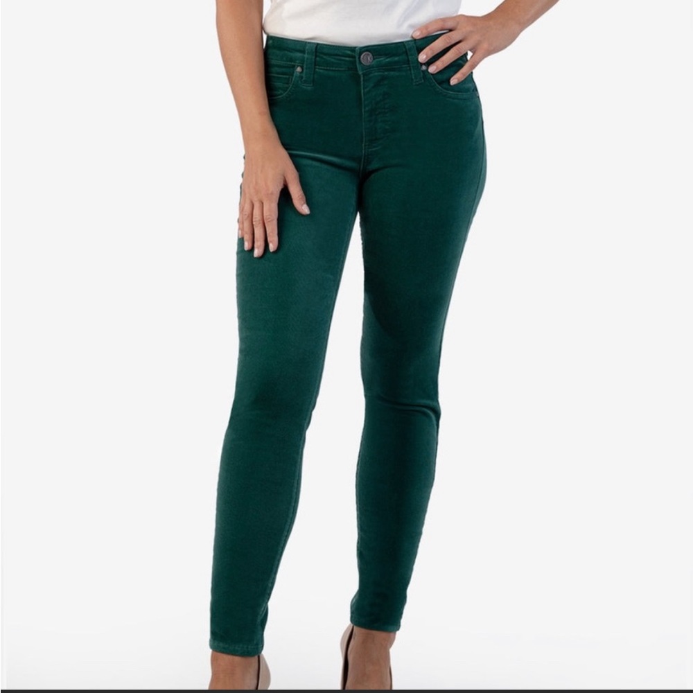 KUT Diana Skinny Jeans Green